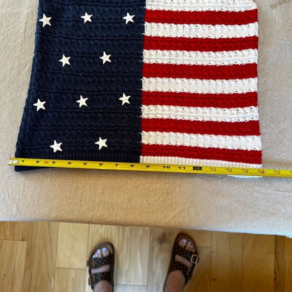 moon&madison Anthropologie Patriotic Knitted Tank Women M  American Flag Design - Picture 11 of 14